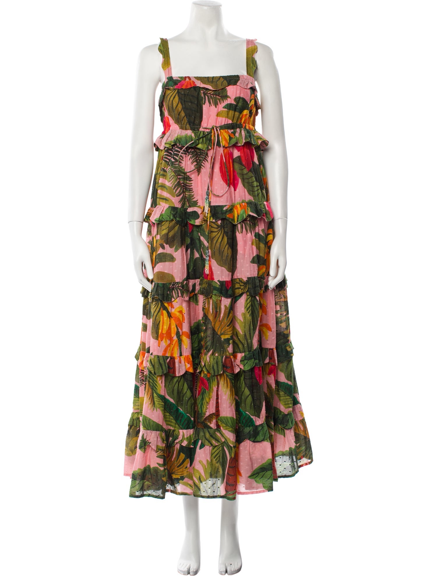 Farm Rio Floral Print Long Dress